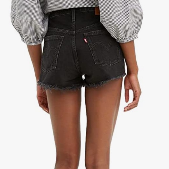 Like new Levi’s black jean shorts, button fly - Picture 2 of 5